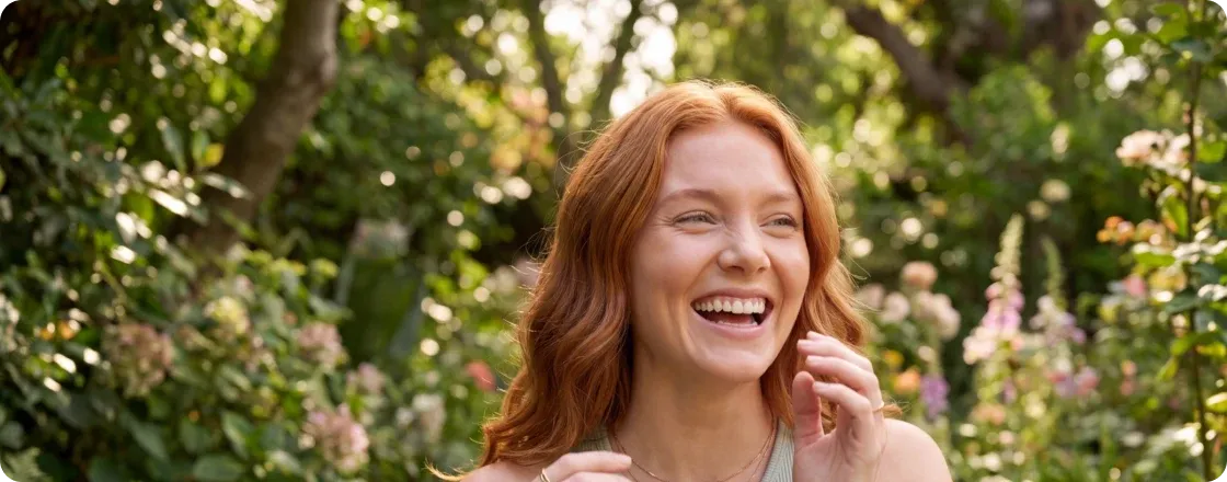 A woman spending time in nature