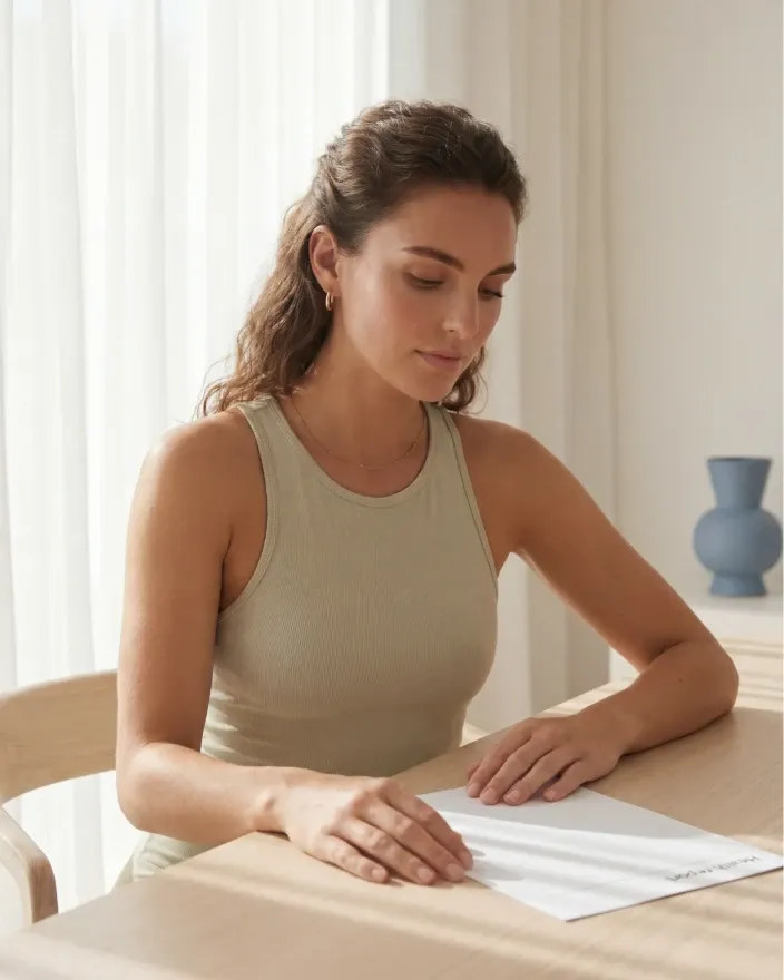 Woman reading beside a window